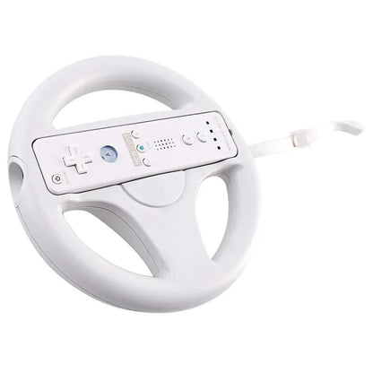 2Pcs Steering Wheel for Nintendo Wii Remote Game White Racing Wheel Game Controller wheel White Compatible with Mario Kart