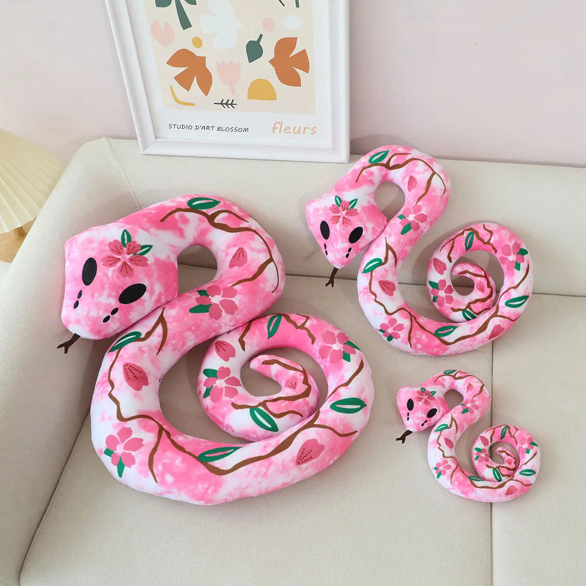 Creative Snake Plush Cartoon Simulation Animal Toys Python Stuffed Dolls Kawaii Room Decor Kids Birthday Xmas Gifts