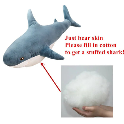 80/100/140cm Giant Shark skin Plush Toy Soft Plush Shark Skin Semi-finished Coat Fish Pillow Toys Dolll Gift for Kids Child