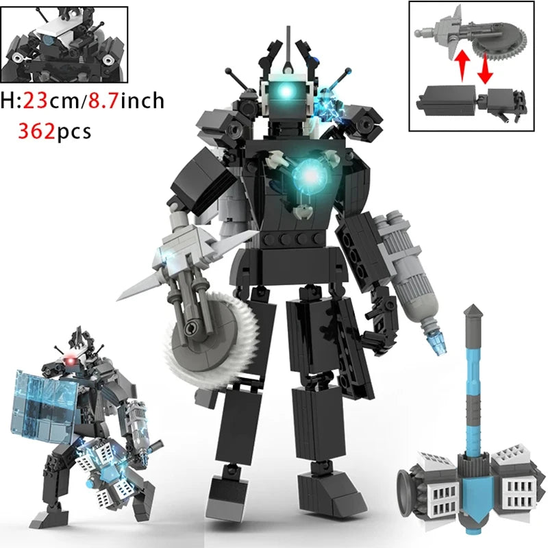 Moc Skibidi Toilet Action Figures Model builing Blocks Camerman Titan Speakerman Surveillance Man TVMan Boys Toys For Kids Gifts