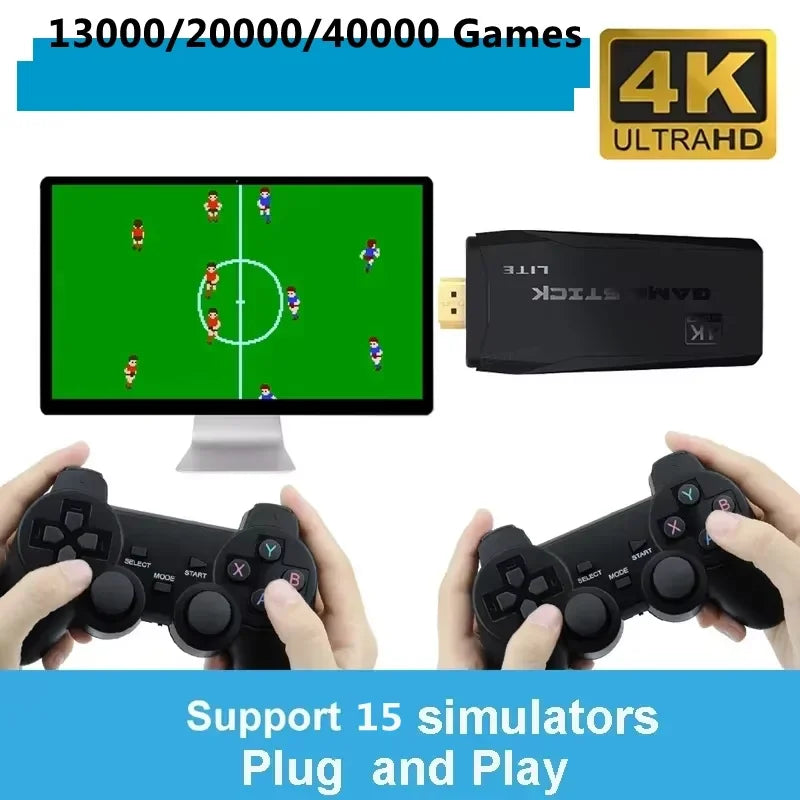 M8 Video Game Console 4K HD Built-in 20000 Games Wireless Controller TV Game Stick Retro Handheld Game Player Dropshipping