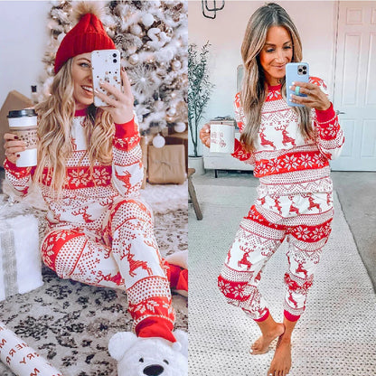 Family Matching Pajamas Christmas Sleepwear New Year Baby Red Jumpsuit Family Look Winter Mother Daughter Father Son Outfits