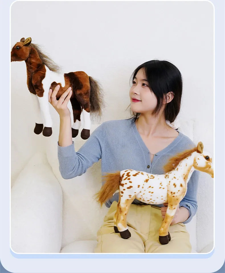 Cute Creative Cartoon Simulation Horse Plush Toy Doll Home Decoration Ornaments Children Kawaii Toy Boyfriend Birthday Gift