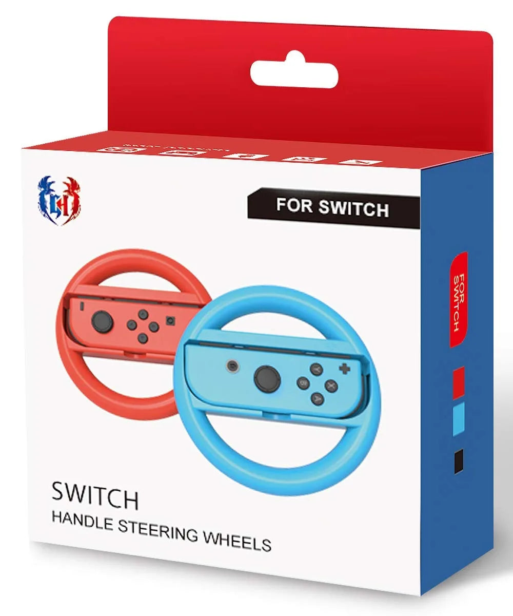 Switch Steering Wheel Racing Wheel Accessories Compatible with Nintendo Switch OLED Joy Con Controller Red and Blue