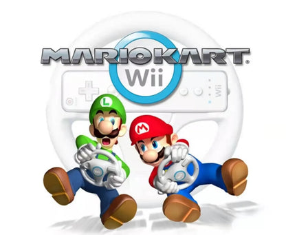 2Pcs Steering Wheel for Nintendo Wii Remote Game White Racing Wheel Game Controller wheel White Compatible with Mario Kart