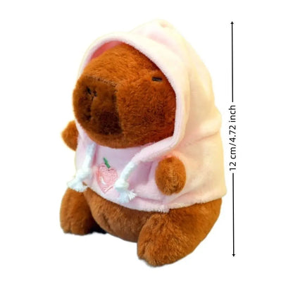 Capybara Plush Toy Hoodie with Wings Plush Pendant Small Size Stuffed Animals Simulation Doll Birthday Party