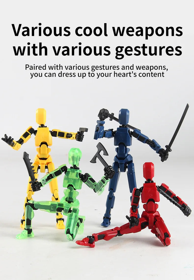 3D Multi-Jointed Movable Shapeshift Robot Creative Printed Mannequin Dummy Action Model Doll Toys Kid Decora for Girl Boys Gifts