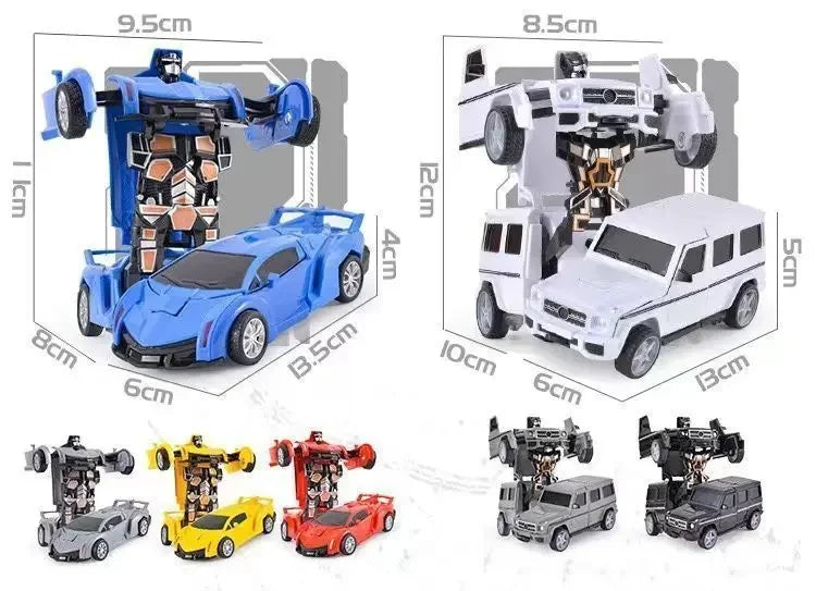 Shape-shifting toy car inertial impact one-button shape-shifting boy puzzle collision shape-shifting Autobot robot