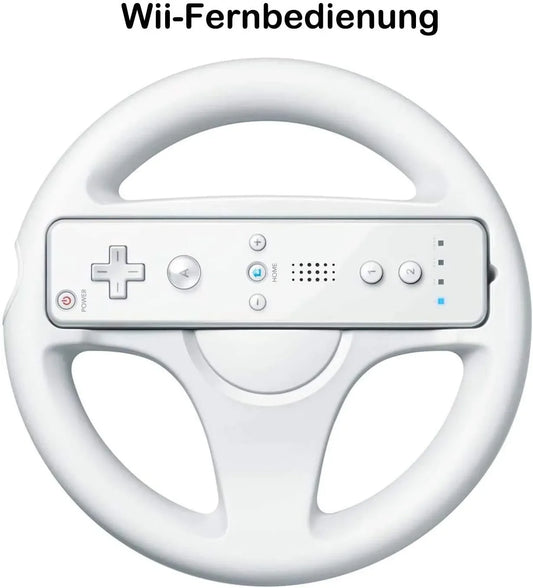 2Pcs Steering Wheel for Nintendo Wii Remote Game White Racing Wheel Game Controller wheel White Compatible with Mario Kart