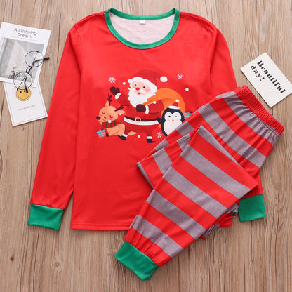 Christmas Family Matching Pajamas Set 2024 Xmas Adult Kid Family Matching Clothes Top+Pants  Famaly Sleepwear Baby Romper