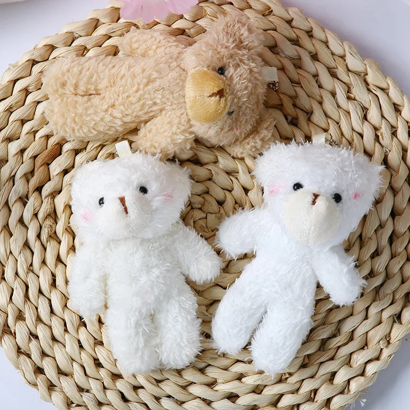 12cm Cute Blush Teddy Bear Plush Toys Cartoon Rabbit Bunny Animal Plush Stuffed Dolls Keychain Pendant Girl Small Gift Wholesale