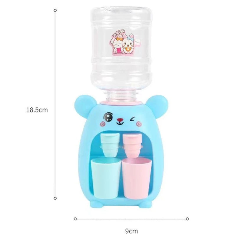 Mini Water Dispenser For Children Kids Gift Cute Cold/Warm Water Juice Milk Drinking Fountain Simulation Cartoon Kitchen Toy