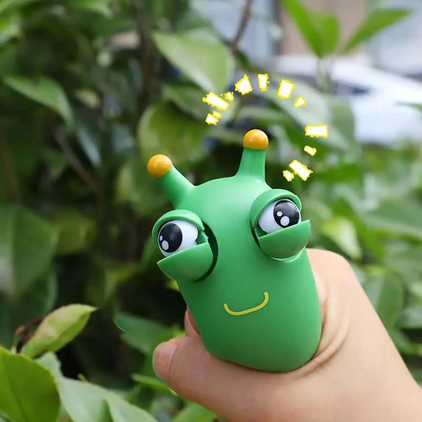 Funny Squeeze Toy Green Eye Caterpillar Pinch Toys Adult Kids Stress Relief Toy Creative Decompression Toy