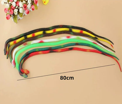 Fun Simulation Soft Rubber Toy Snake Model Prank Props Creative Novelty Fake Snake Children's Halloween Toy Birthday Gift