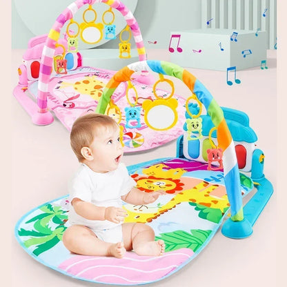 Baby Activity Gym Rack Early Education 0-36 Months Toy Gifts Musical Newborn Piano Keyboard Crawling Blanket Pedal Play Mat