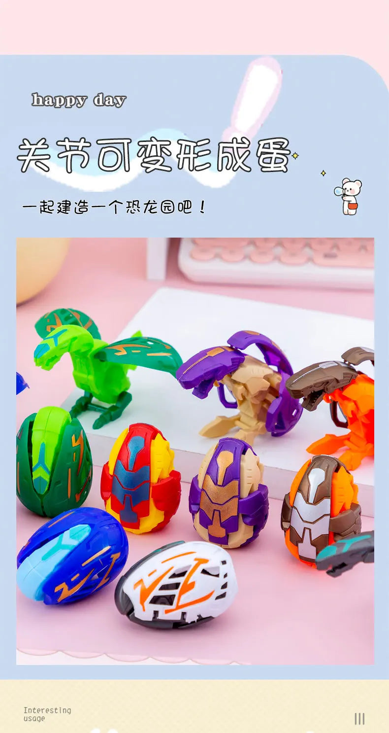 Children Deformed Dinosaur Egg Toy Kid Simulation Dinosaur Deformation Egg Boy Mini Deformed Twisted Egg Kindergarten Small Gift