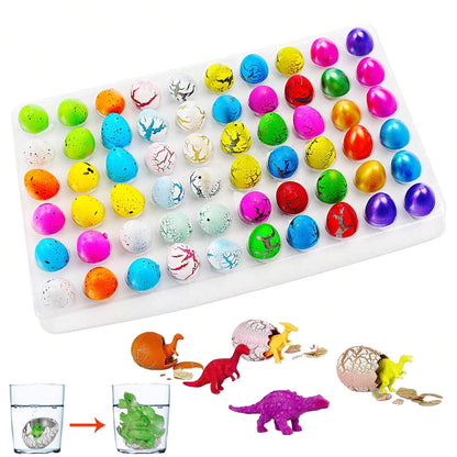 12PCS Dinosaur Eggs Grow in Water Easter Basket Stuffers Hatch Egg Crack Science Kits Novelty Toy Easter Gifts (Color Random)