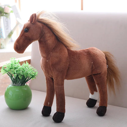 Cute Creative Cartoon Simulation Horse Plush Toy Doll Home Decoration Ornaments Children Kawaii Toy Boyfriend Birthday Gift