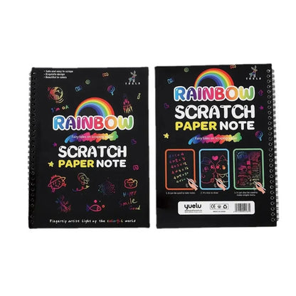 Rainbow Magic Scratch Off Paper Set for Kids Arts Scraping Painting Toy Children DIY Graffiti Book Montessori Educational Toys