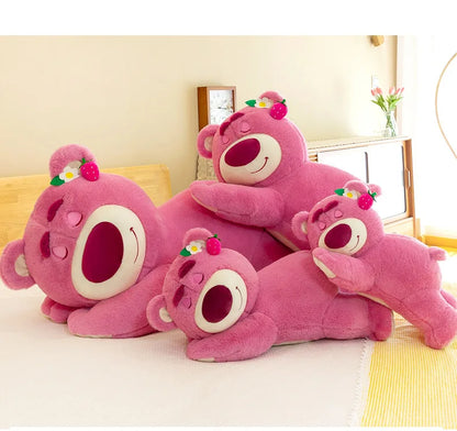 40cm Disney Toy Cute Plush Toys Pillow Cartoon Strawberry Bear Plush Doll Girls Kawaii Anime Bear Stuffed Doll Kids Gifts