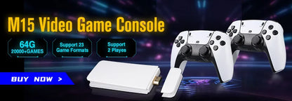 M8 Video Game Console 4K HD Built-in 20000 Games Wireless Controller TV Game Stick Retro Handheld Game Player Dropshipping