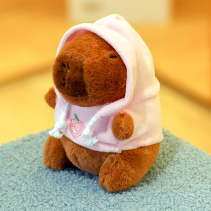 Capybara Plush Toy Hoodie with Wings Plush Pendant Small Size Stuffed Animals Simulation Doll Birthday Party