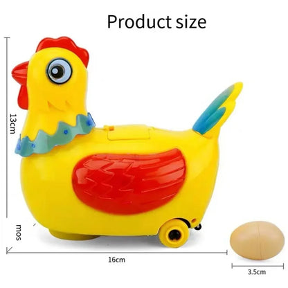 Novelty Chicken Laying Eggs Toy Music Animal The Magic Chicken with 3 Eggs Realistic Sound Singing Laying Eggs Puzzle Toys