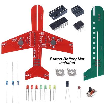 DIY Electronic Kit Small Airplane CD4017 Flow Lamp Welding Practice Electronic Science Assembly Kit Flashing LED PCB