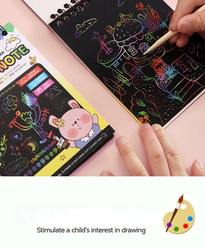 Rainbow Magic Scratch Off Paper Set for Kids Arts Scraping Painting Toy Children DIY Graffiti Book Montessori Educational Toys