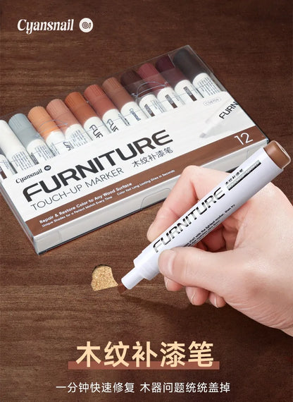 1pc Paint Markers Pens Quick Dry Waterproof Permanent Markers Wood Touch-Up Paint Pen Furniture Crafts Repair Paint Markers