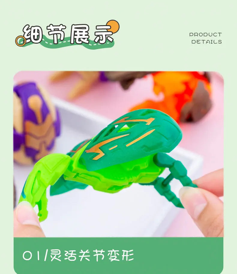 Children Deformed Dinosaur Egg Toy Kid Simulation Dinosaur Deformation Egg Boy Mini Deformed Twisted Egg Kindergarten Small Gift