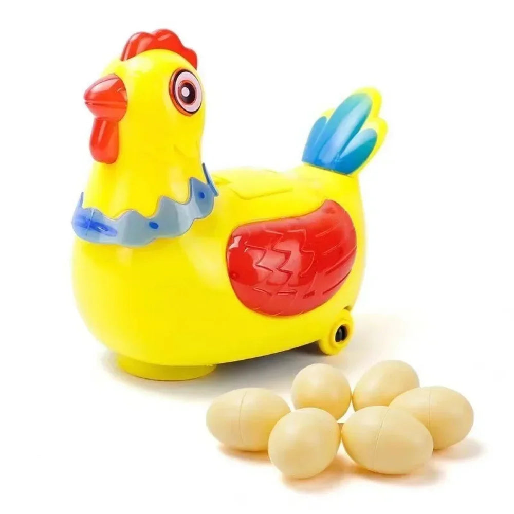 Novelty Chicken Laying Eggs Toy Music Animal The Magic Chicken with 3 Eggs Realistic Sound Singing Laying Eggs Puzzle Toys