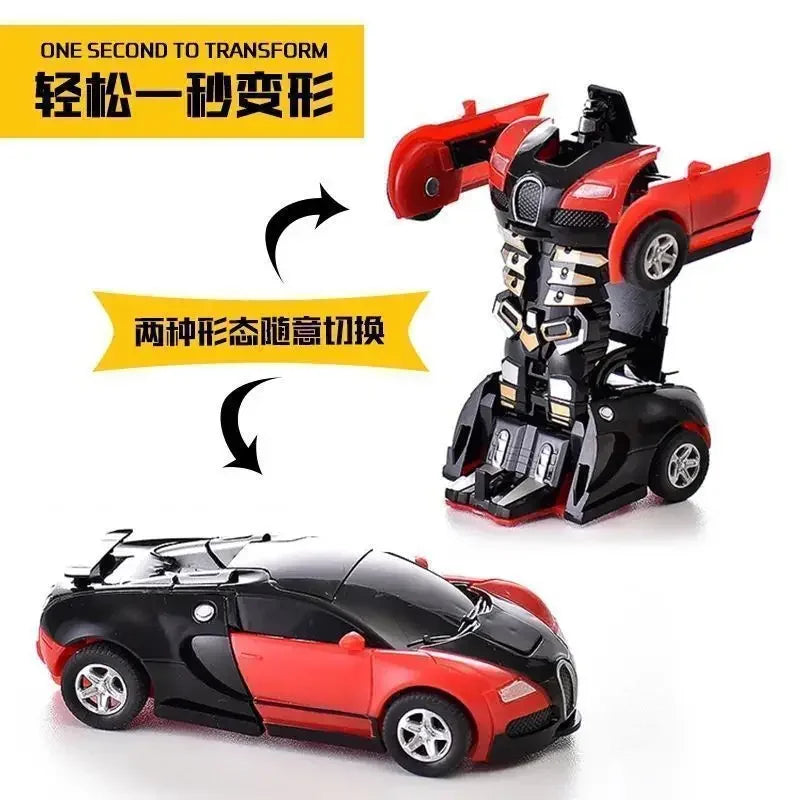 Shape-shifting toy car inertial impact one-button shape-shifting boy puzzle collision shape-shifting Autobot robot