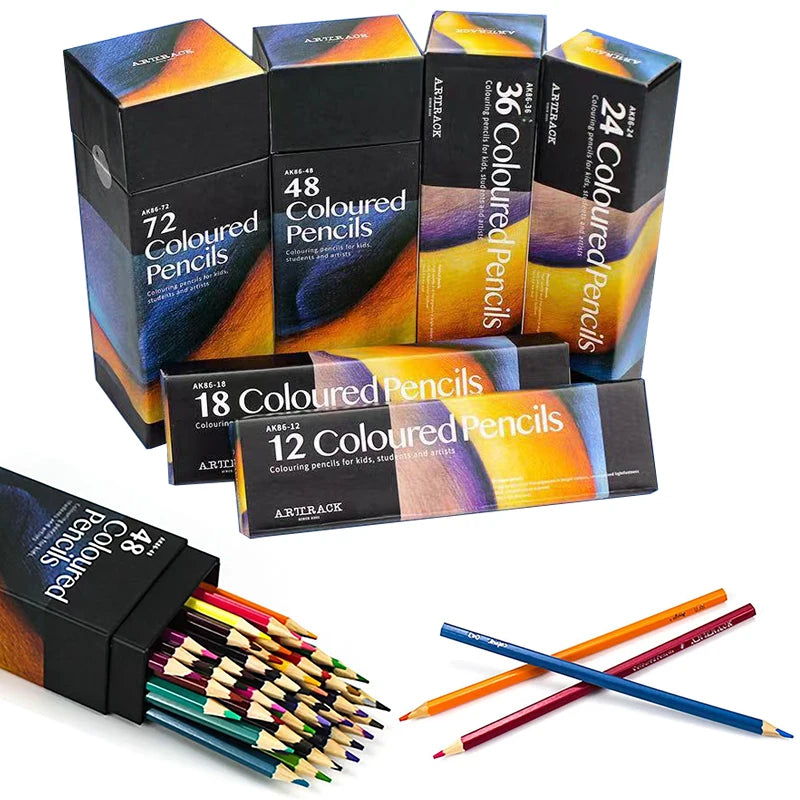 Wood Watercolor Pencil 12/24/36/48/72 Colors Professional Oil Water Soluble Colored Pencils For Draw Sketch School Art Supplies