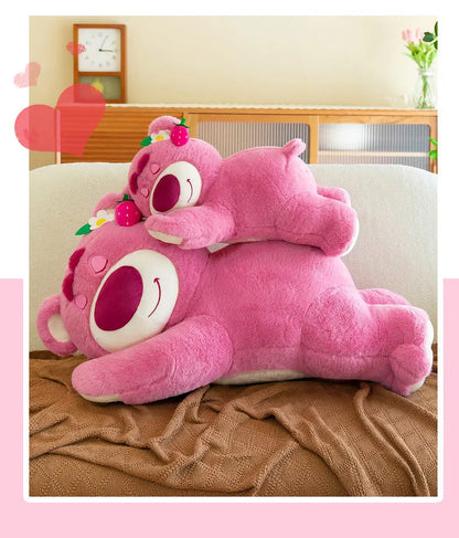 40cm Disney Toy Cute Plush Toys Pillow Cartoon Strawberry Bear Plush Doll Girls Kawaii Anime Bear Stuffed Doll Kids Gifts