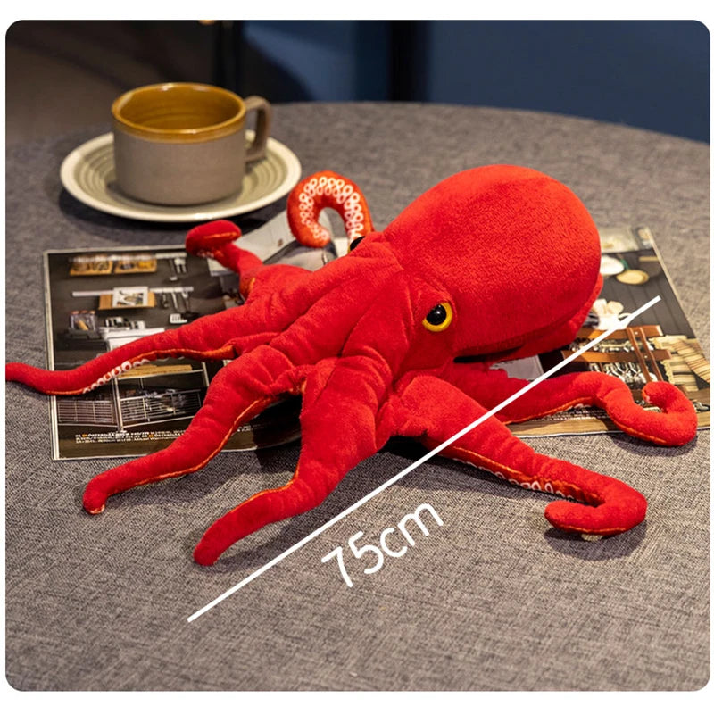 40cm75cm Lifelike Octopus Plush Toy Stuffed Simulation Sea Animal Plush Toys Red Octopus Dolls & Stuffed Toys for Children Gift