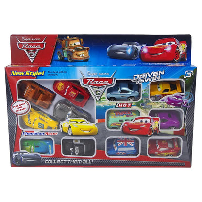 12Pcs Disney Pixar Cars Lightning McQueen Jackson Storm Mater PVC Model Car Toy For Kid birthday Gift