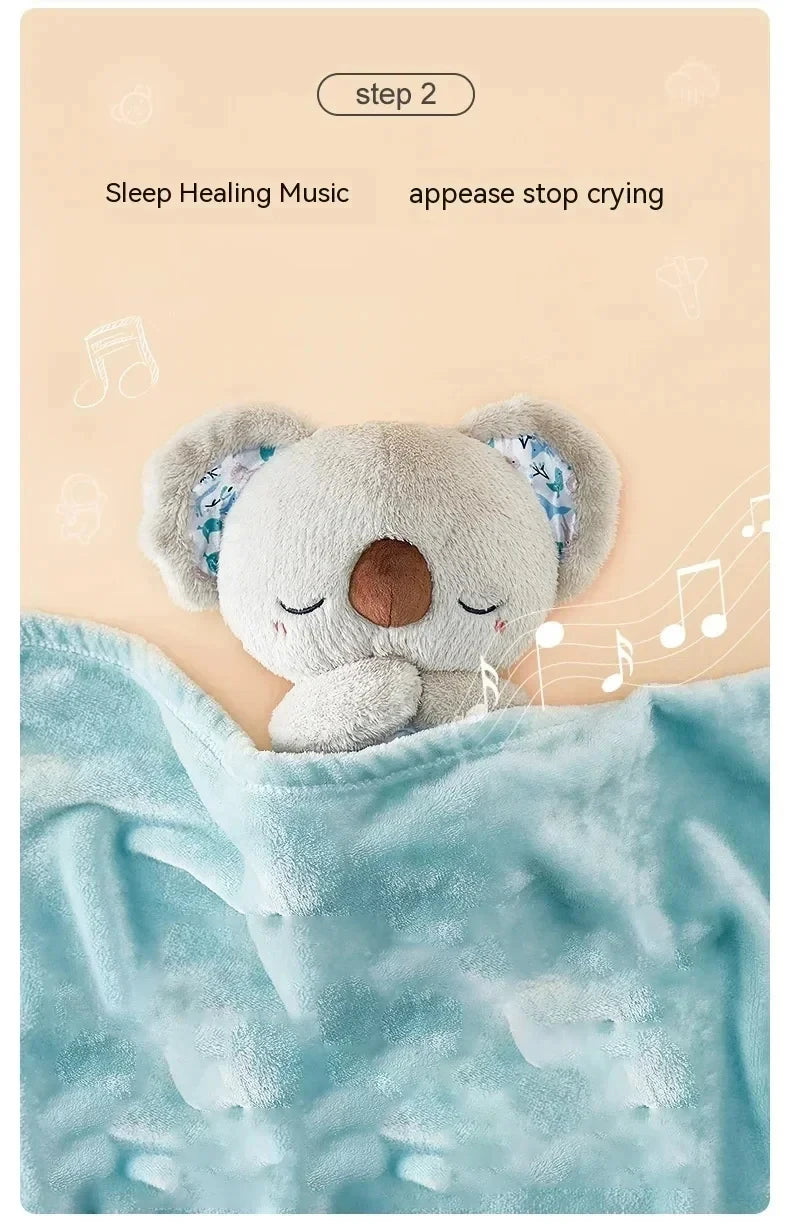 Baby Breath Baby Bear Soothes Otter Plush Toy Doll Toy Child Soothing Music Sleep Companion Sound And Light Doll Toy Gifts