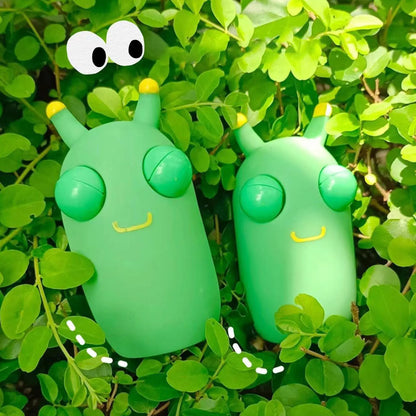 Funny Squeeze Toy Green Eye Caterpillar Pinch Toys Adult Kids Stress Relief Toy Creative Decompression Toy