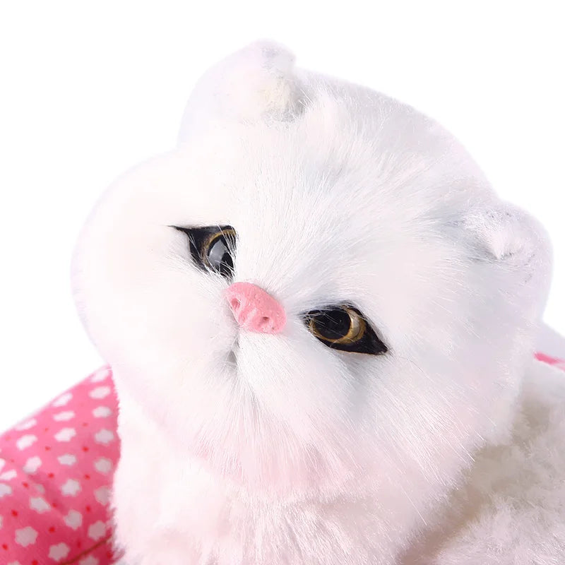 Stuffed Toys Lovely Simulation Animal Doll Plush Sleeping Cats Toy with Sound Kids Toy Decorations Birthday Gift For Children