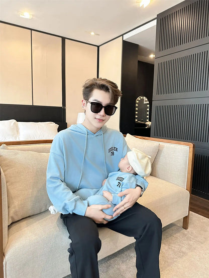 Family Outfits Father Mother and Daughter Son Clothing Women Girls Skirts Suit Boys Pants Sets Korean Matching Couples Clothes