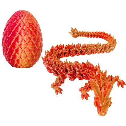 1/2PCS 3D Printed Dragon Egg with Dragon Modle Movable Rotatable Ornament Kid Toy