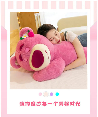 40cm Disney Toy Cute Plush Toys Pillow Cartoon Strawberry Bear Plush Doll Girls Kawaii Anime Bear Stuffed Doll Kids Gifts