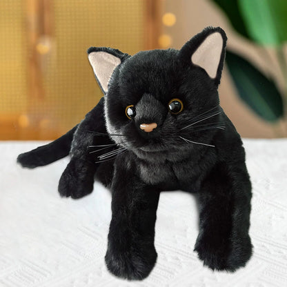 Aline Black Cat Plush Toy Stuffed Animal Black Kitten Doll Pillow Boys Girls Soft Toys Children Birthday Gifts Popular Toys 2023