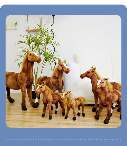 Cute Creative Cartoon Simulation Horse Plush Toy Doll Home Decoration Ornaments Children Kawaii Toy Boyfriend Birthday Gift