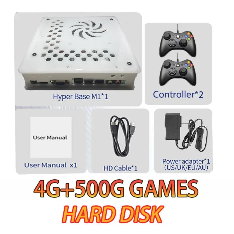 2024 Upgrade Experience with X8 Retro Game Console 500GB Storage 70000+Games 60 Emulators For Wii PS2 DC PSP GameCube XBOX