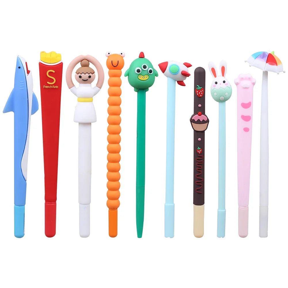 1Pcs Novelty Cute Pens Elegant Kawaii Gel Pen Funny Fancy Journal Aesthetic Stationery Cool Ballpoint School Office Supply Gifts