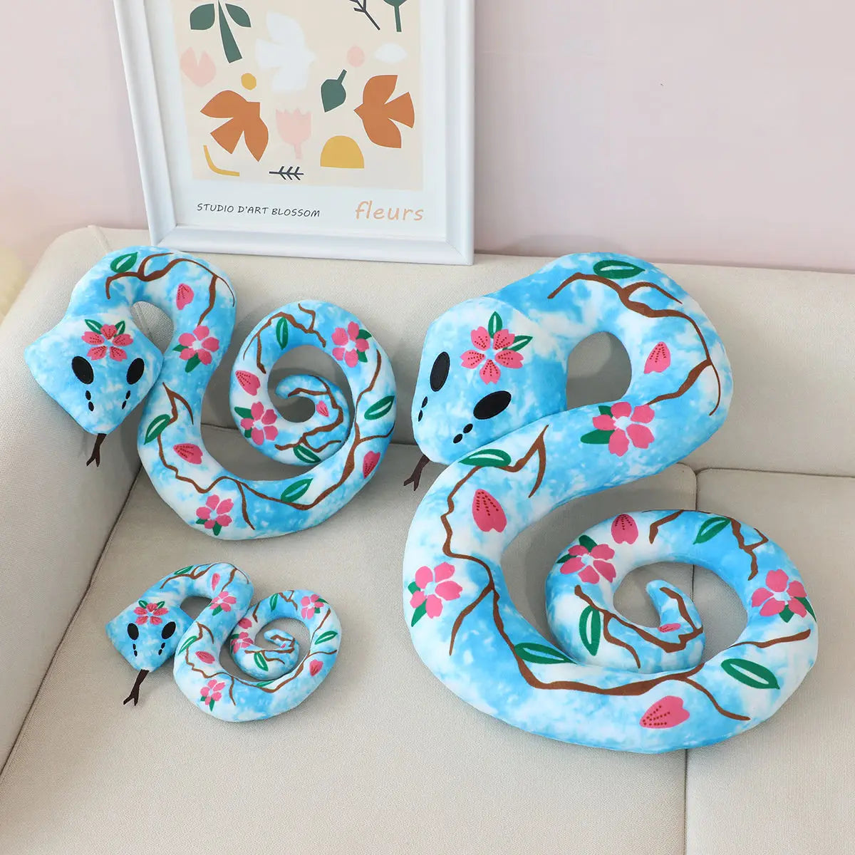 Creative Snake Plush Cartoon Simulation Animal Toys Python Stuffed Dolls Kawaii Room Decor Kids Birthday Xmas Gifts