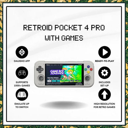 Retroid Pocket 4 Pro Android Handheld Retro Gaming Console with Games Setup Option | Game Cove PH