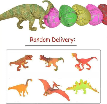 12PCS Dinosaur Eggs Grow in Water Easter Basket Stuffers Hatch Egg Crack Science Kits Novelty Toy Easter Gifts (Color Random)